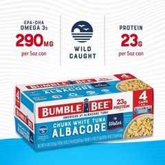 Bumble Bee Chunk White Albacore Tuna in Water, 5 oz Cans (Pack of 4)