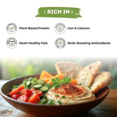 Organic Tahini Paste 16 oz – Smooth Sesame Sauce, Gluten-Free, USDA Certified