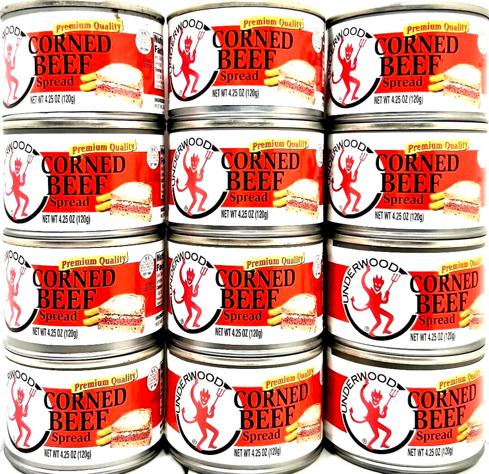 Underwood Premium Corned Beef Spread 4.25 oz ( Pack of 12 ) Exp 3/24/2027
