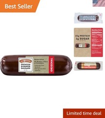 Natural Hardwood Smoked Summer Sausage | 8 Ounce, Flavor, Low Carb