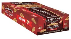 Lowreys Bacon Curls Microwave Pork Rinds Chicharrones Hot & Spicy 1.75 Ounce