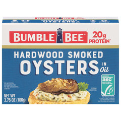 Canned Hardwood Smoked Oysters, 3.75 Oz Cans (Pack of 12) – Ready to Eat – 20G P