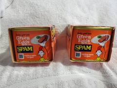 Lot Of 2 Spam 2 Pack Dr Seuss Green Eggs and Ham 65th Anniversary Ex 6/28