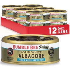 Low Sodium Solid White Albacore Tuna in Water, 5 oz Easy Open Cans (Pack of 1…