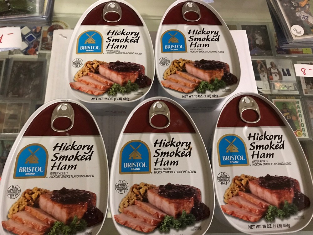 Cooked Ham Lot of 5 16oz Fully Cooked Canned Food Ready to Eat