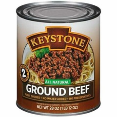 Two Cans of ~ KEYSTONE 28 OZ ~ ALL NATURAL GROUND BEEF ~ FREE SHIPPING