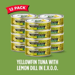 StarKist Yellowfin Tuna Lemon Dill in Extra Virgin Olive Oil 4.5 oz 12 Pack