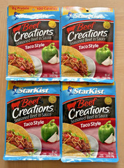 Lot of 4 StarKist Beef Creations Taco Style Package 2.6oz Best Buy 3/20/2027 NIP