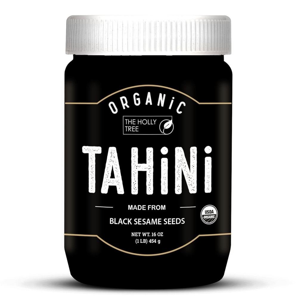 Organic Black Tahini Paste 16 Oz (1Lb) – Black Sesame Paste – USDA Certified, Ko