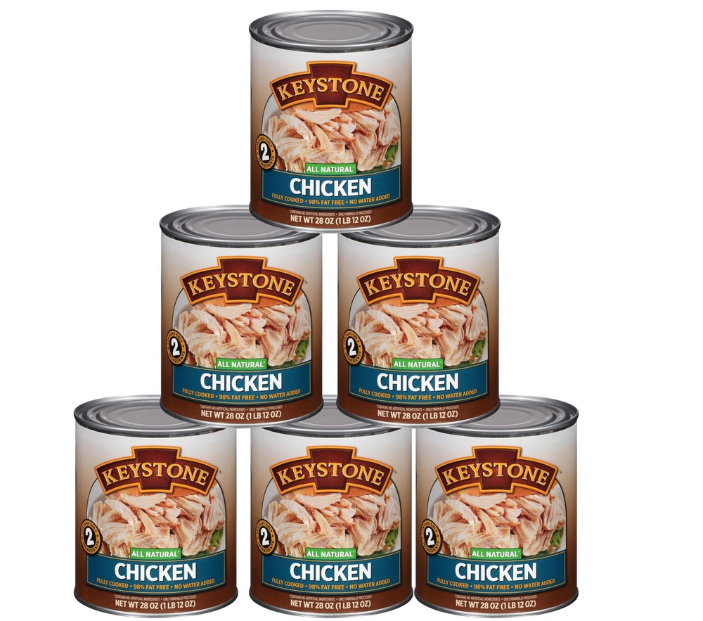 Keystone Premium Canned Chicken 6 Pack 1.75 lbs Gluten Free 98 Fat Free