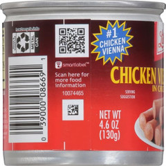 Libbys Chicken Vienna Sausage in Chicken Broth 4.6oz Cans Pack of 6