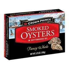 Smoked Oysters in Cottonseed Oil, 3.75 Ounce (Pack of 18)