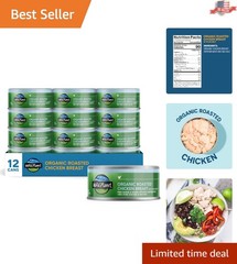 Organic Skinless Boneless Chicken Breast – 5oz Pack of 12, Gluten-Free & Non-GMO