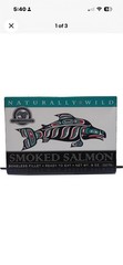 Smoked Salmon wild Alaskan hand-filleted 8 oz Gift Box Exp Aug 2030