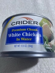 Lot Of 10 Cans CRIDER White Chicken, ( T812 ) 12.5 Oz Each, Bb 12/2027, Free S/P
