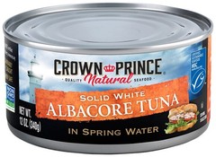 Natural Solid White Albacore Tuna in Spring Water – 12 Cans, High Protein, Low F