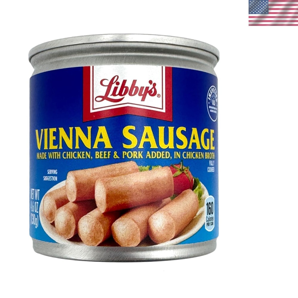 Delicious Vienna Sausages – 6 Cans, 4.6 oz Each – Ideal for Camping & Snacking