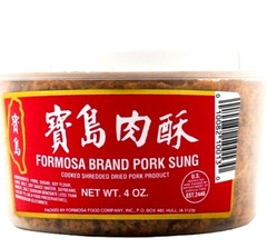 Formosa Brand Pork Sung Cooked Dried Pork Product 4 oz (Pack of 6)~Made In USA