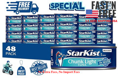 StarKist Chunk Light Tuna in Water 5 oz 48 Pack Canned Tuna Fish Wild Caught