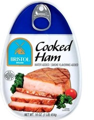 Bristol Smoke Flavor Cooked Ham 16 oz ( Pack of 24 ) ~Exp 03/07/2029