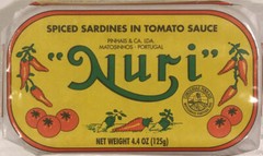 Nuri SPICED PORTUGUESE SARDINES IN TOMATO SAUCE 125g can from Portugal 2-PACK