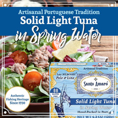 Santo Amaro – Artisanal Wild Tuna Fish in Spring Water, Pole & Line Wild Caught