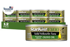 E.V.O.O. Solid Yellowfin/Light Tuna in Extra Virgin Olive Oil – 4.5 Oz Can (Pack