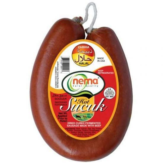 Nema Halal Ring Hot Soudjouk 16oz (Turkish: Acili Sucuk)