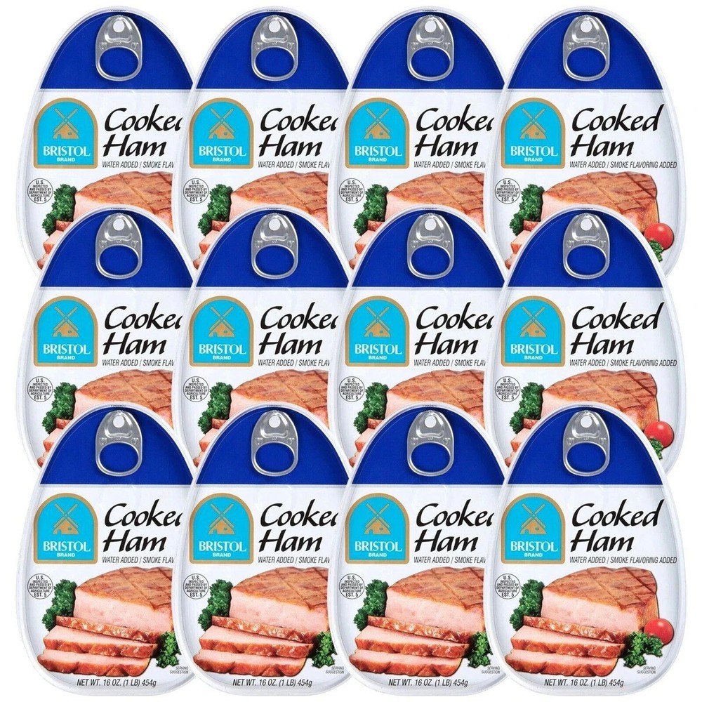 Bristol Smoke Flavor Cooked Ham 16 oz ( Pack of 12 )~ Exp 03/07/2029