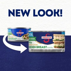Swanson 25% Less Sodium Chicken Breast 🥪 12.5 OZ Can (Pack of 3)