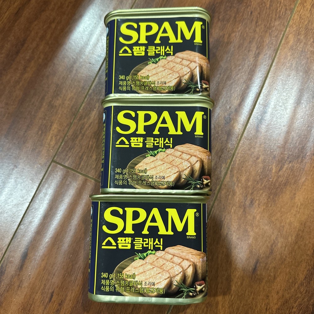 Sealed 12oz SPAM Classic x3 Single Cans From South Korea !