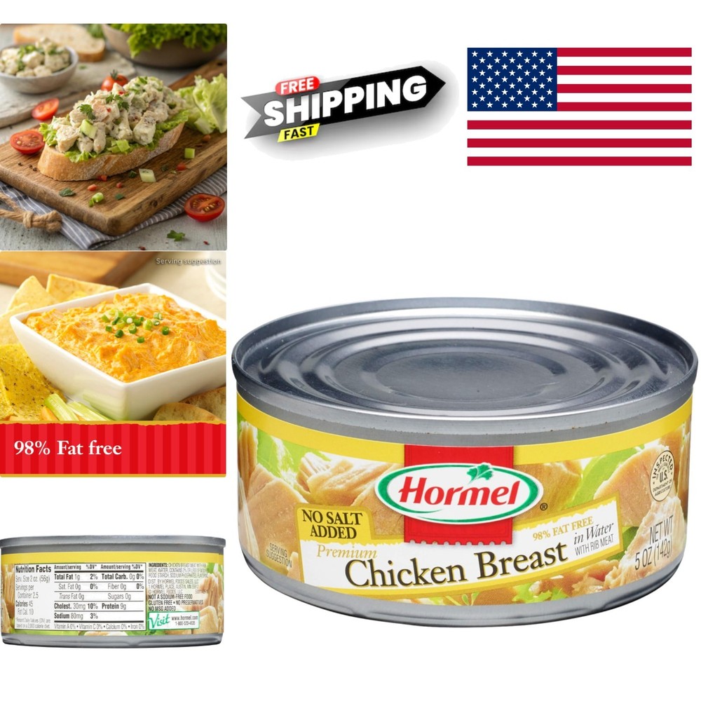 Chunk Chicken Breast 5 Ounce Can 12 Pack No Salt Added Gluten Free