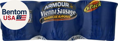 Star Vienna Sausage, Barbecue Flavored, Canned Sausage, 4.6 Oz (Pack of 6)