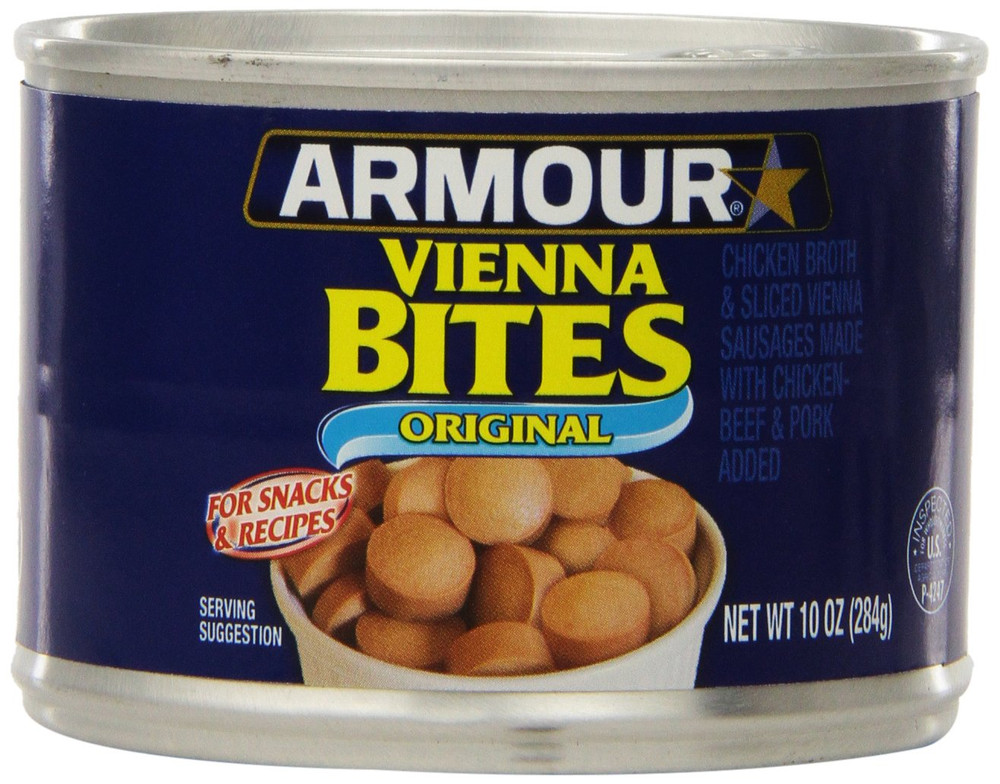 Armour Star Vienna Sausage Bites, Original Flavor, Canned Sausage, 10 OZ (12 PK)