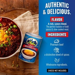 Classic 15oz Cincinnati Chili – No Beans, Hearty Flavor, Family-Size 8 Can Pack