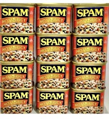 Lot Of 12 Spam Hot & Spicy Luncheon Meat 12 oz (Pack of 12) 10/2027 Ready To Eat