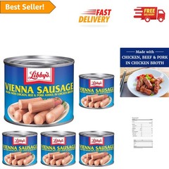 Hearty Vienna Sausages in Chicken Broth, 4.6 oz Pack of 5 – Snack Anytime