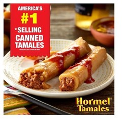 (4 pack) HORMEL Beef Tamales in Chili Sauce, Shelf-Stable, 15 oz Steel Can