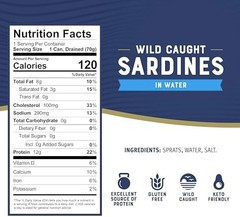 Bumble Bee Sardines in Water, 3.75 oz Tin (Pack of 12) – Wild Caught, Gluten …