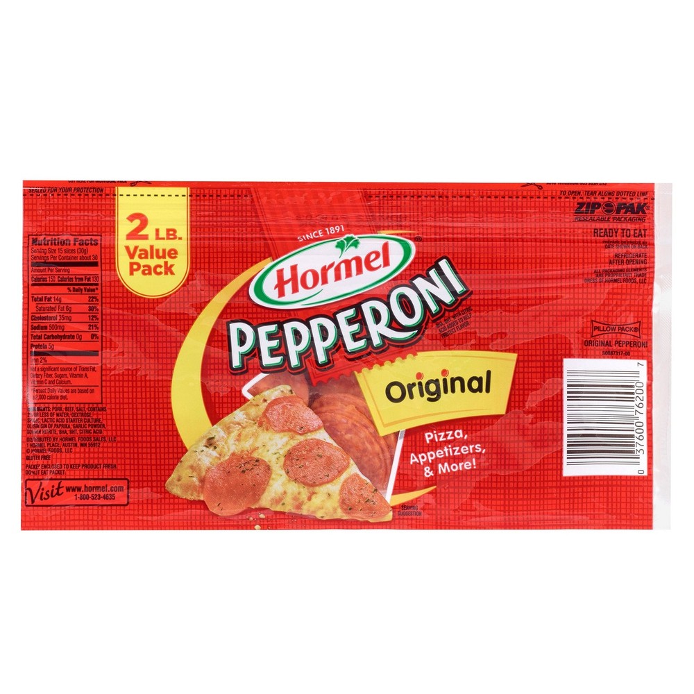Hormel Pepperoni Slices, 16oz, 2-pack, Total 2 lbs