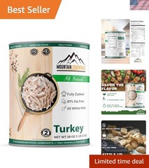 Delicious All Natural Canned Turkey 28 Oz – Perfect for Meals & Emergency Prep