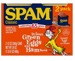 GREEN EGGS AND SPAM Green Eggs and Ham LIMITED EDITION (Two 12oz Cans) (7/2028)