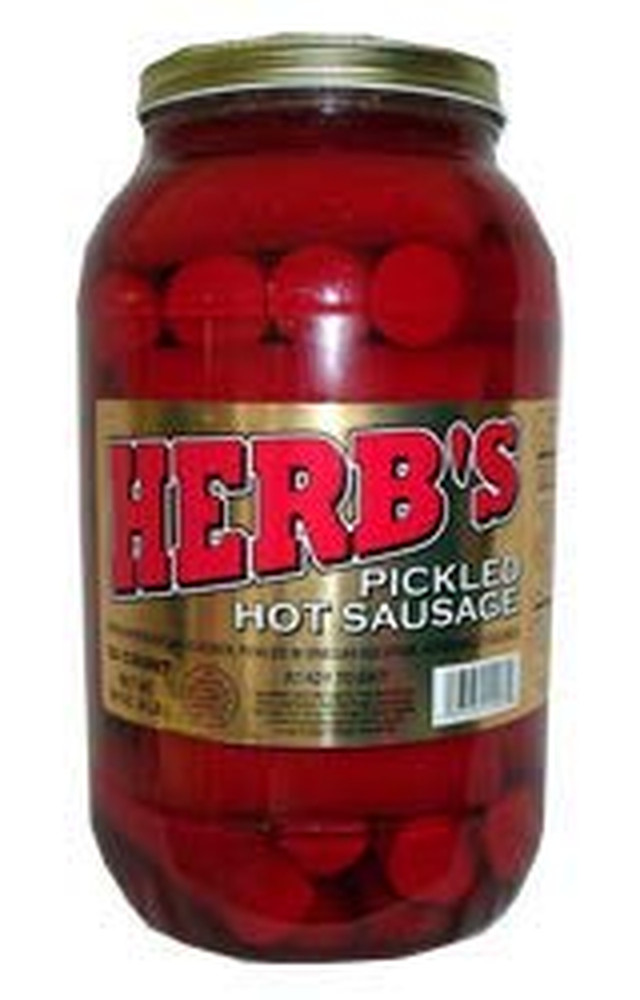 Herb’s Pickled Hot Sausage 64 oz (26 count) 4 lb