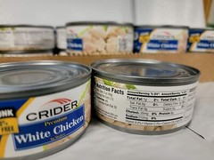 Box of 12 LARGE Cans 12.5 oz CRIDER Premium Chunk White Chicken Meat In Water