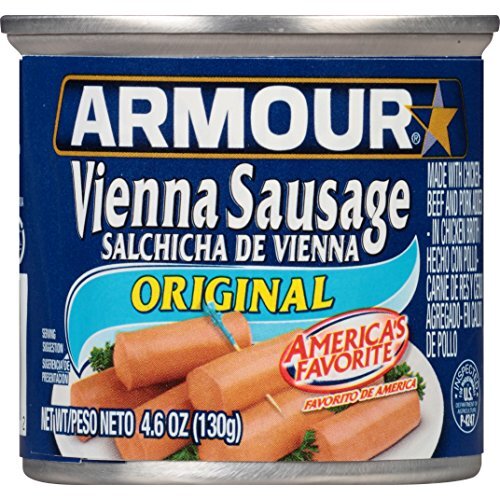 Armour Vienna Sausage, Original, 4.6 oz Can – 48 Cans