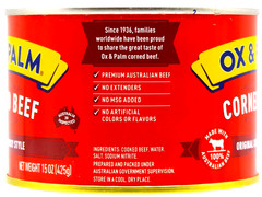 OX & Palm Corned Beef with Juices Original Chunky Style 15 oz ( Pack of 24 )