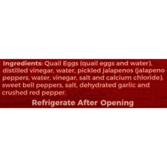 Pickled Jalapeno Quail Eggs