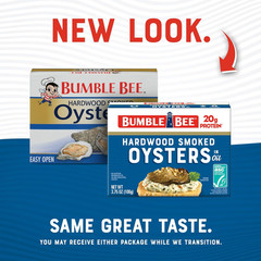Canned Hardwood Smoked Oysters, 3.75 Oz Cans (Pack of 12) – Ready to Eat – 18G P