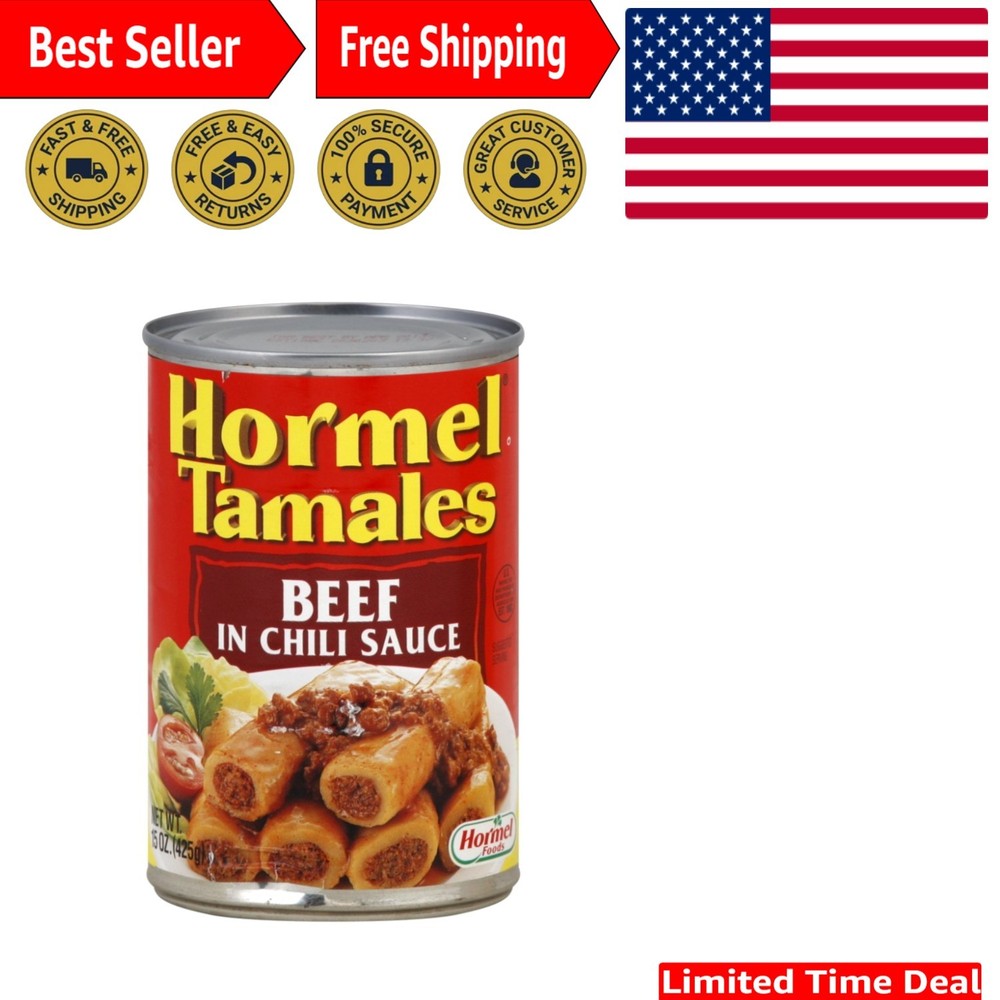 Ready-to-Eat Beef Tamales – 12 Individually Wrapped – Authentic Mexican Dish