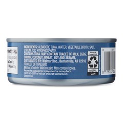 (6 pack) Great Value Solid White Albacore Tuna in Water, 5 oz